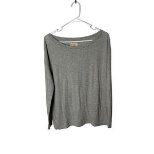 NWT Chaser LA Women Small Casual Grey Shirt Long Sleeve Boat Neck Classic Lagen